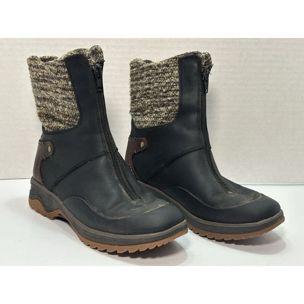 Merrell Eventyr Bond Boots Womens 5 Black Leather Zip Insulated Waterproof